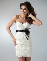 White and black cocktail dress